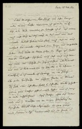 Brief von Wilhelm Grimm an Amalie Hassenpflug