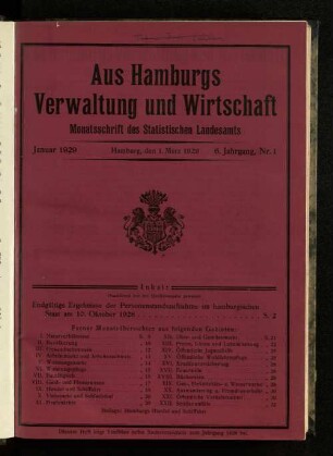 Nr. 1 : Januar 1929