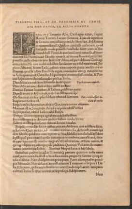 Terentii Vita, Et De Tragoedia Ac Comoedia Non Pauca, Ex Aelio Donato