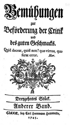 Dreyzehntes Stück