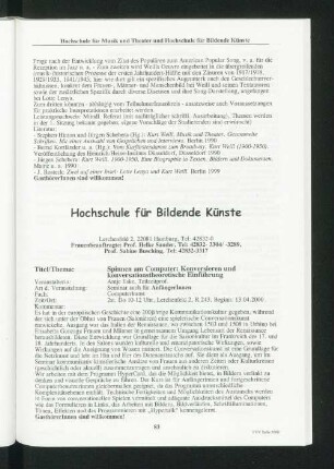 Hochschule für Bildende Künste