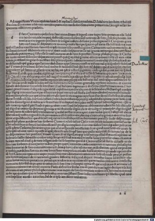 De fato : mit Kommentar und Widmungsvorreden an Johannes Jacobus Trivultius, Bernardus Salvaticus und Hermolaus Barbarus den Jüngeren von Georgius Valla. [1-2], [1]. De fato. - Topica