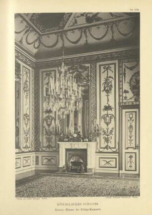 Taf. XXI. Königliches Schloss. Concert-Zimmer der Königs-Kammern