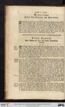 Einleitung zu der Zeit-Rechnung und Welt-Alter