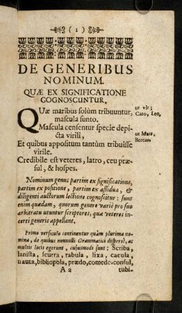 1-7, Quae Ex Significatione Cognoscuntur. Quae ...