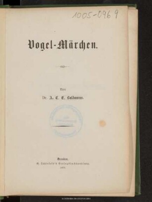 Vogel-Märchen