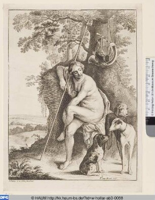 Sitzende Nymphe der Diana