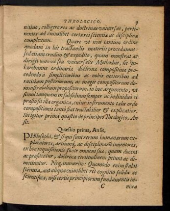 Quaestio prima, An sit.