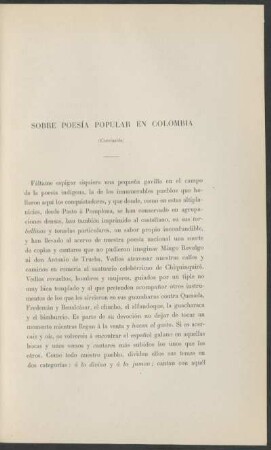 Sobre poesía popular en Colombia - (Conclusión)