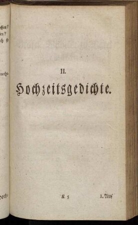 II. Hochzeitsgedichte.
