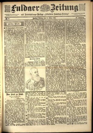 Erste Ausgabe vom Montag, den 11. März 1901.
