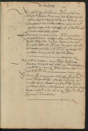 Voranschlag der monatlichen Kosten des bevorstehenden Türkenkrieges, 1594