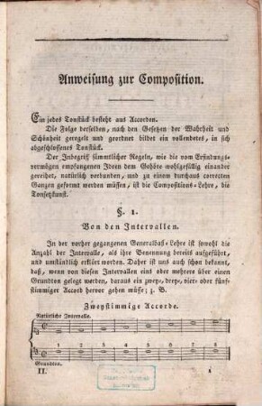 Sämmtliche Schriften über Generalbaß, Harmonie-Lehre, und Tonsetzkunst : zum Selbstunterricht ; Systematisch geordnet, mit zahlreichen, aus dessen mündlichen Mittheilungen geschöpften Erläuterungs-Beyspielen, und einer kurzen Anleitung zum Partitur-Spiel, nebst Beschreibung aller jetzt gebräuchlichen Instrumente,, 2. Mit 260 Notenbeyspielen