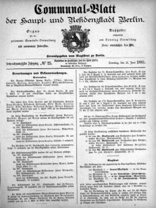 1885,25: No. 25, 21. Juni 1885