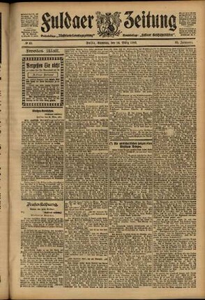 Zweite Ausgabe vom Samstag, den 24. März 1906.