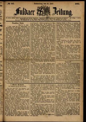 Ausgabe vom Donnerstag, den 25. Juni 1885.