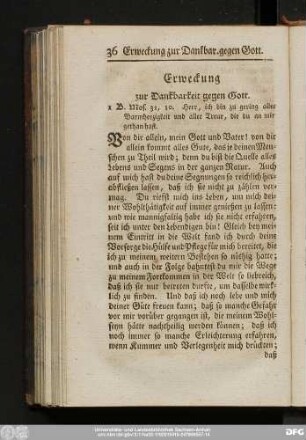 [13)] Erweckung zur Dankbarkeit gegen Gott.