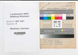 Entnazifizierung Hermann Muelhens , geb. 20.11.1877 (Arzt)