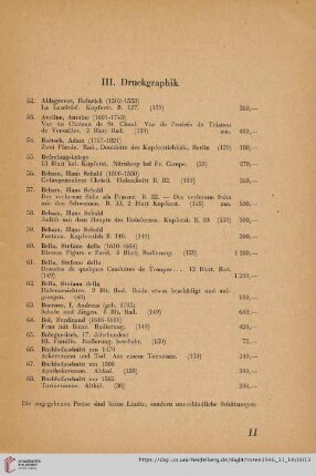 III. Druckgraphik (Nr. 52-134)
