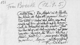 Brief an Brenke
