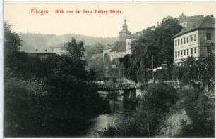 Elbogen (Loket, Tschechien). Blick von der Hans-Heiling-Straße.
