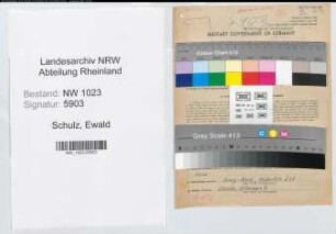 Entnazifizierung Ewald Schulz , geb. 16.10.1915 (Bahninspektor)