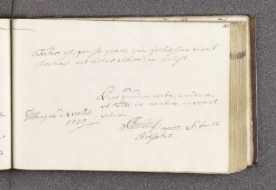 A. F. Grube iunior. – Incipit: Fortior est, qui se quam qui fortissime vincit moenia: nec virtus altior ire potest. – Göttingen, 17.07.1775