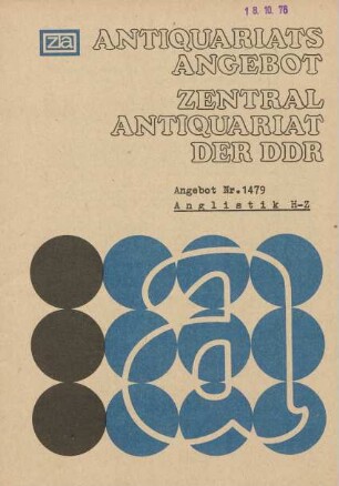 Nr. 1479: Anglistik H-Z