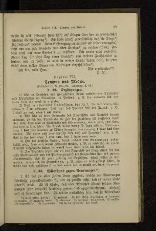 Kapitel VII. Tempus und Modus.