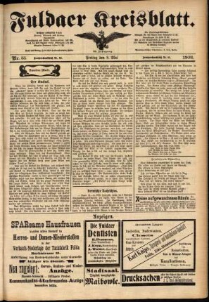 Zweite Ausgabe vom Freitag, den 08. Mai 1903.