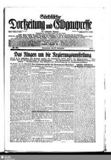 Sächsische Dorfzeitung und Elbgaupresse : mit Loschwitzer Anzeiger ; Tageszeitung für das östliche Dresden u. seine Vororte