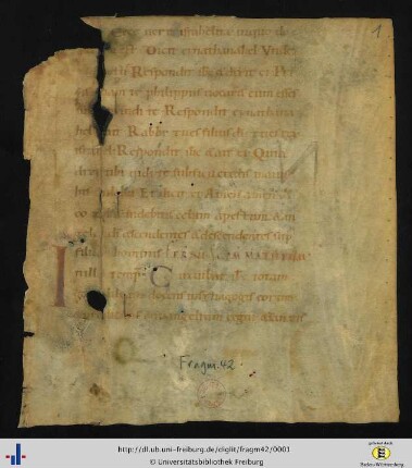Lektionar, Fragment