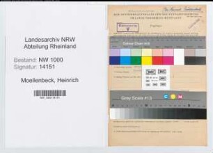 Entnazifizierung Heinrich Moellenbeck, geb. 05.08.1903 (Postangest.)