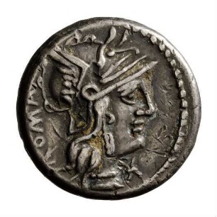 Münze, Denar, 127 v. Chr.