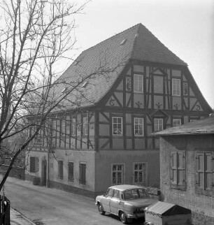 Frohburg-Kohren-Sahlis, Baumgartenstraße 18. Töpfermuseum (1763). Straßenansicht
