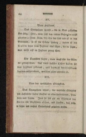 XVI. Von der weltlichen Obrigkeit. [XVI. De Magistratu Politico.]