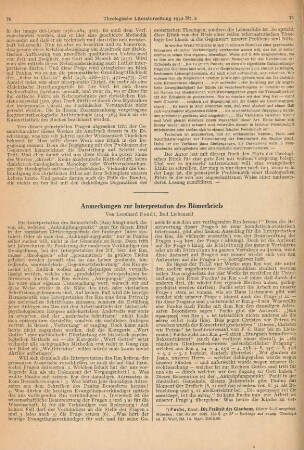 75-80 Anmerkungen zur Interpretation des Römerbriefs