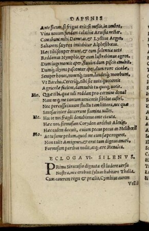 Ecloga VI. Silenus.