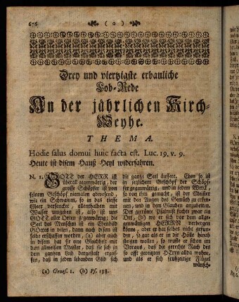 676-690, Drey und vierzigste erbauliche Lob-Rede An der jährlichen Kirch-Weyhe.