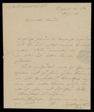 Brief von Louis Spohr an Johann Simon Hermstedt