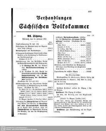 91. Sitzung