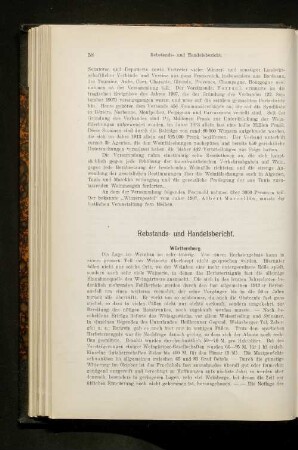 Rebstands- und Handelsbericht