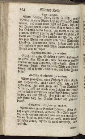 Gefüllte Sträublein zu machen. - Mandel-Oel zu machen.