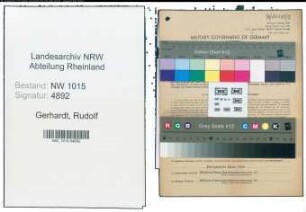 Entnazifizierung Rudolf Gerhardt , geb. 10.03.1892 (Angestellter)