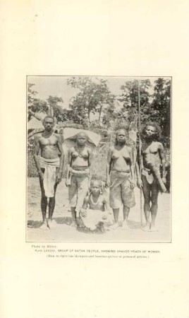 Plate LXXXVI. Group of Batak people, showing shaved heads of women
