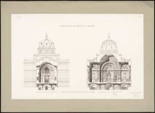 Fürstliche Gruftkapelle: 2 Querschnitte