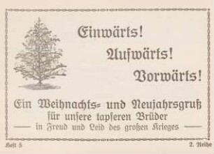 Reihe 2, Heft 5: Einwärts! Aufwärts! Vorwärts!