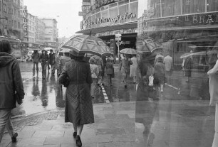 Regenwetter in der Innenstadt