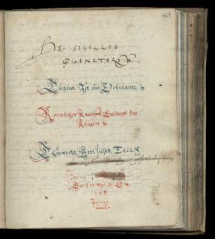 Ps.-Paracelsus: Archidoxis magicae liber VII: De sigillis planetarum