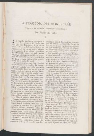 La tragedia del Mont Pelée. [Continuación]